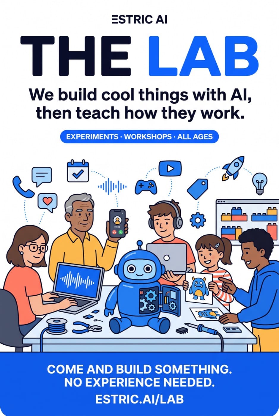 The Estric AI Lab: we build cool things with AI, then teach how they work
